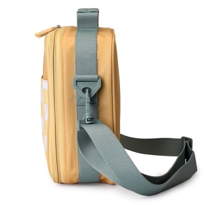 Monnëka Lancheira Rígida Stripes Yellow Chess