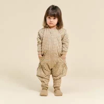 MOLIS&CO Saco de Dormir com Pernas e Mangas Brown Checks TOG 1 MOLIS&CO Saco de Dormir com Pernas e Mangas Brown Checks TOG 1