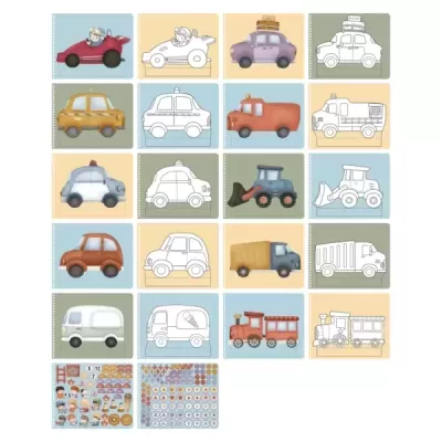 Little Dutch Livro de Recorte com Tesoura Garagem