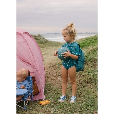 Monnëka Mochila Anti-Areia Infantil Whale Teal