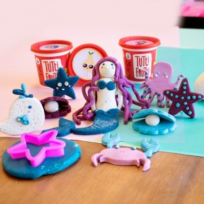 Tutti-Frutti Plasticina Orgânica Perfumada Trio Sereias