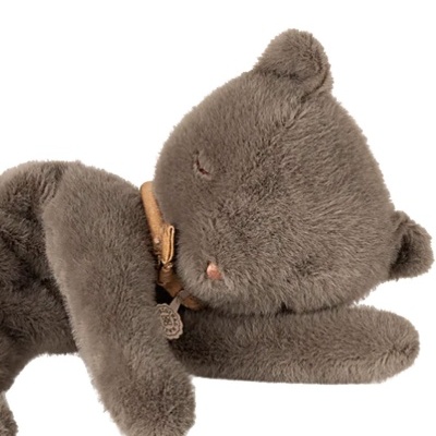 Maileg Gatinho Peluche Pequeno a Dormir Cinza