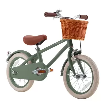 Banwood   Bicicleta Clássica Vintage 14" Verde Floresta