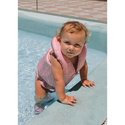 Monnëka Colete Flutuador Whale Pink Learning 1 A 2 Anos