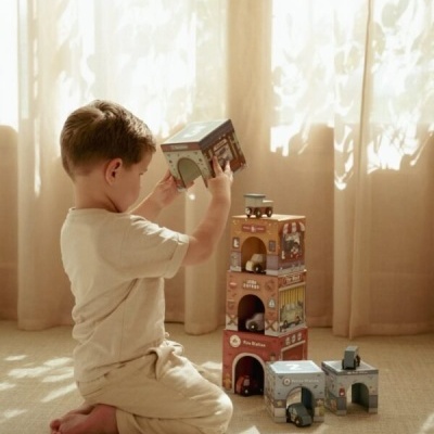 Little Dutch Cubos Empilháveis Com Carros (Inclui 6 Carros)