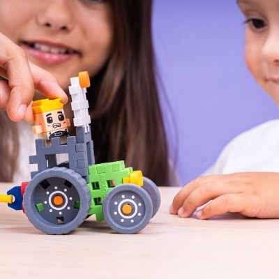 Marioinex Mini Waffle Agricultor Com Trator