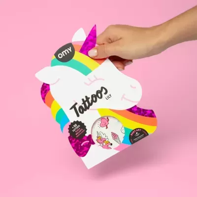 OMY Tatuagens Temporárias Lily Unicórnio