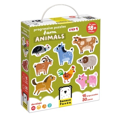 Banana Panda Puzzle Progressivo Animais da Quinta + 18 Meses