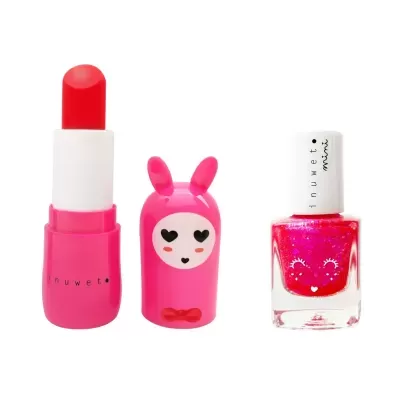 Inuwet Kit Maquilhagem Infantil Verniz + Bálsamo Cereja