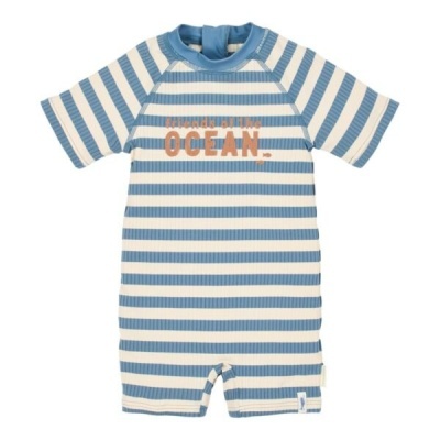 Little Dutch Fato De Banho Manga Curta Ocean Blue Stripes