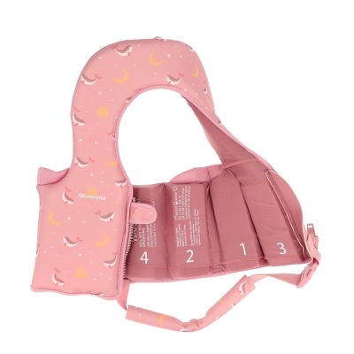Monnëka Colete Flutuador Whale Pink Learning 1 A 2 Anos