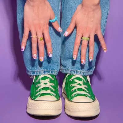 OMY Sticker Unhas Nail Art Flower