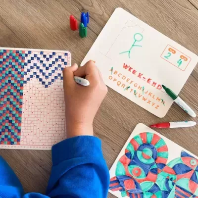 Super Petit 6 Jogos de Viagem Reutilizáveis + 3 Marcadores