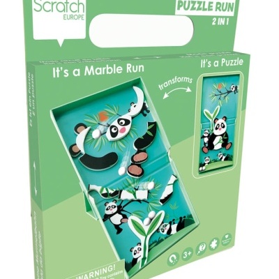 Scratch Europe Puzzle Magnético + Circuito De Berlindes: Panda