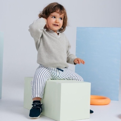 Zás Trás Sapatinhos Antiderrapantes Bebé Blue Cake Pop