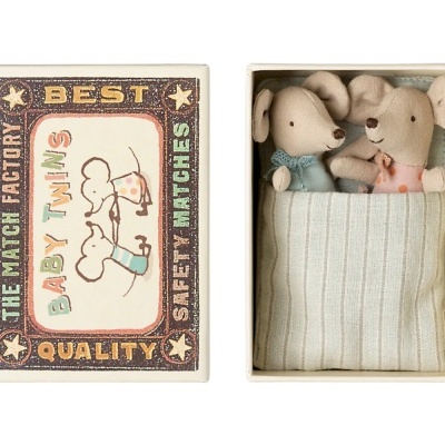 Maileg Baby Twins Ratinhos na Caixa