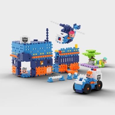 Marioinex Mini Waffle Esquadra da Polícia 280 Peças