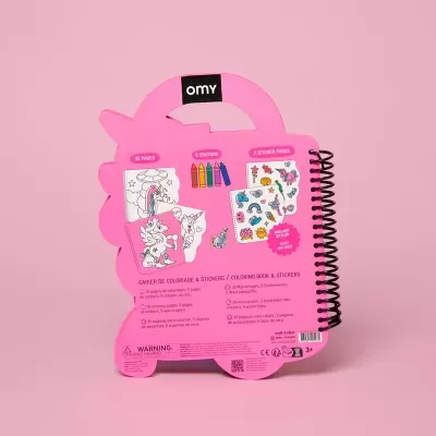 OMY Livro de Colorir com Stickers Unicórnio