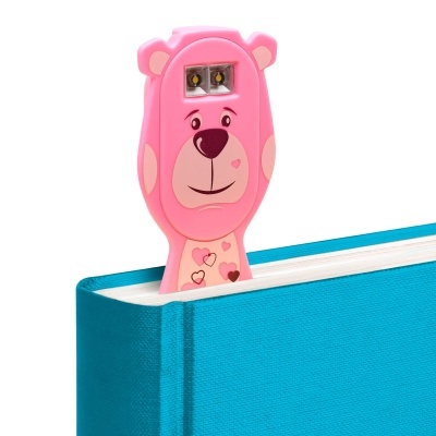 Lanterna de Leitura Recarregável Flexilight Urso Rosa