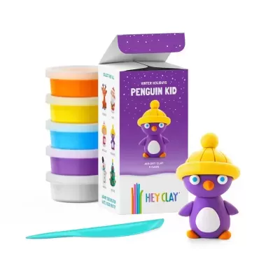 Hey Clay Figura Pinguim Winter Holidays