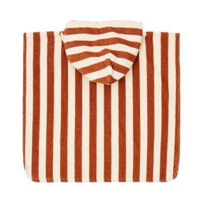 Little Dutch Poncho De Praia Ocean World Brown Stripe