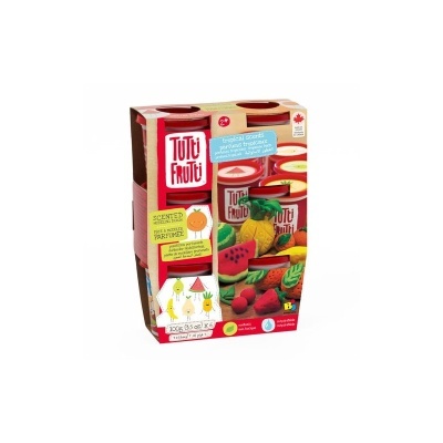 Tutti-Frutti Plasticina Orgânica  Pack 6 Potes Aromas Tropicais