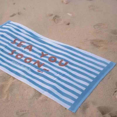 Little Dutch Toalha de Praia Blue Sea You Soon