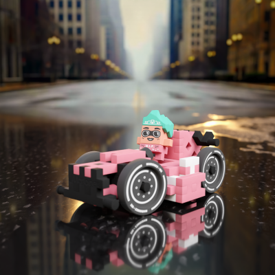 Marioinex Mini Waffle Race Car Megan 50 Pcs