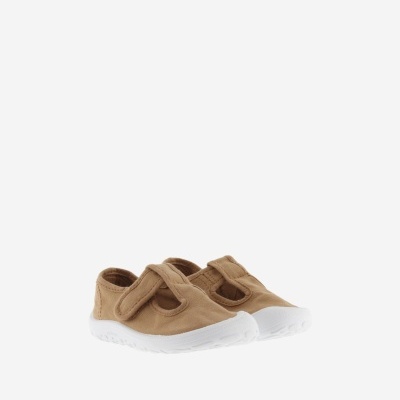 Victoria Shoes Sandália Barefoot Bosco Lona Caramelo Victoria Shoes Sandália Barefoot Bosco Lona Caramelo