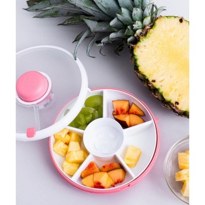 Göbe Lunchbox Snack Spinner Rosa Coral