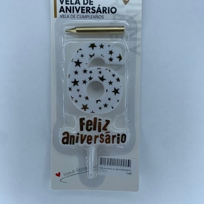 VELA FELIZ ANIVERSÁRIO DOURADO