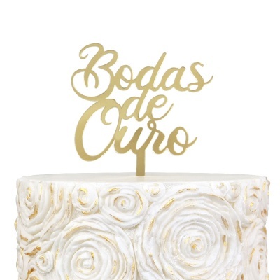 TOPO ACRILICO BODAS DE OURO