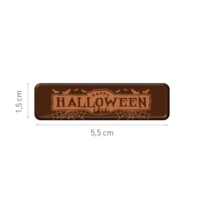 PLACA CHOCOLATE HALLOWEEN  55X15MM