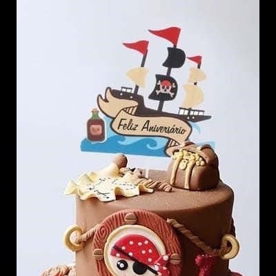 TOPO BOLO BARCO PIRATA 22CM