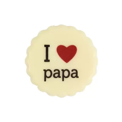 I LOVE PAPA CHOCOLATE BRANCO
