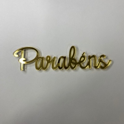 TOPO ACRILICO PARABENS 9CM