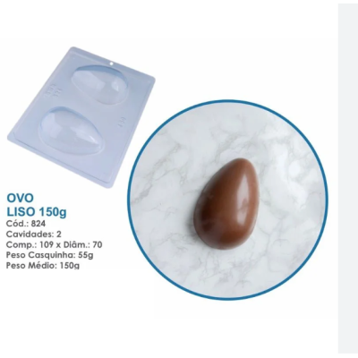 FORMA ACETATO 3PARTES OVO 150GR