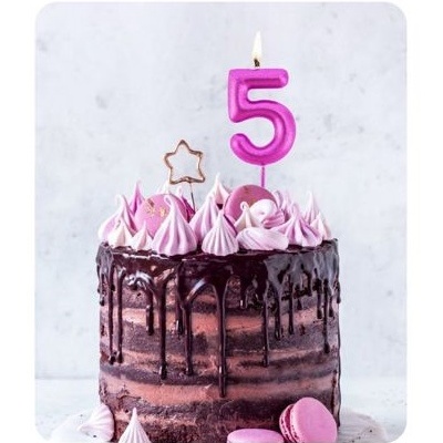 VELA  ROSA METALIZADO