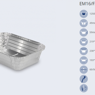FORMA ALUMINIO REFº16  C/TAMPA DE CARTÃO