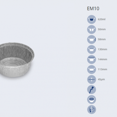 FORMA ALUMINIO REFº10  C/ TAMPA DE CARTÃO