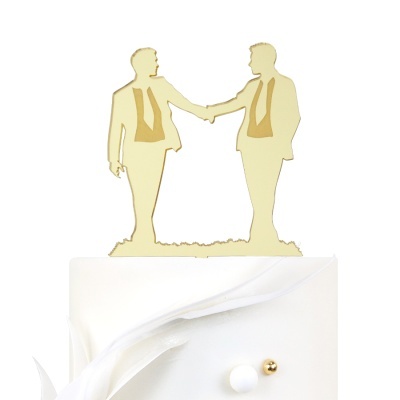 TOPO ACRILICO CASAL NOIVOS MASCULINOS