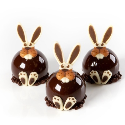 KIT COELHO CHOCOLATE BRANCO (ORELHAS ,CARA,PATAS)