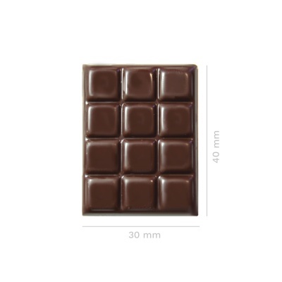 BARRA CHOCOLATE PRETO 40X30MM