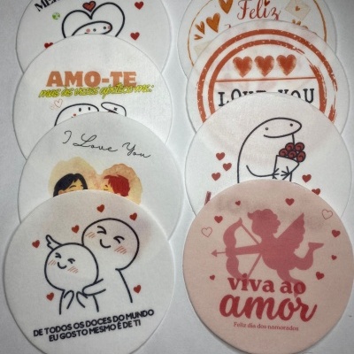 PLACA HOSTIA NAMORADOS REDONDO