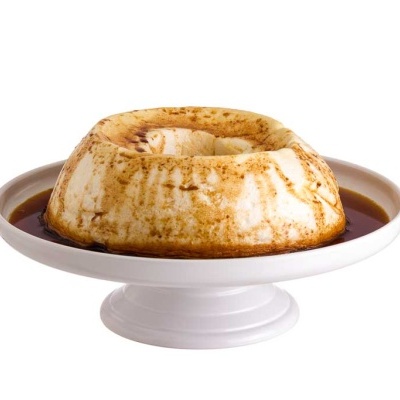 PRATO BOLO C/ PÉ MELAMINA BRANCO Ø33x12CM