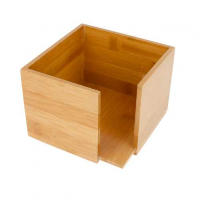 PORTA GUARDANAPOS 13,5x13,5x10 CM NATURAL BAMBÚ