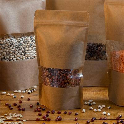 SACOS AUTO-FECHO 250 GR 13+3,5x22,5 CM NATURAL KRAFT