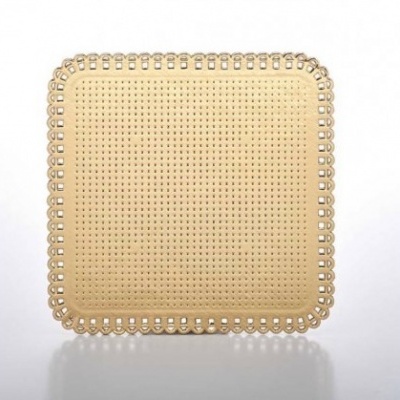 PRATO CARTÃO DOURADO 11X11CM