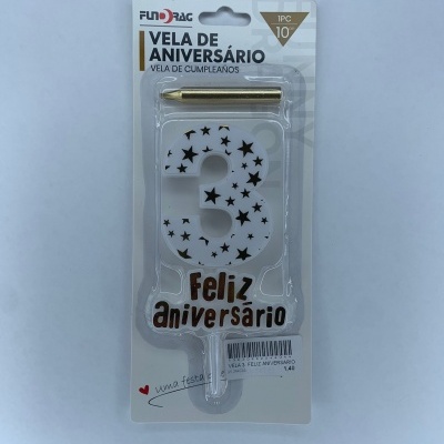 VELA FELIZ ANIVERSÁRIO DOURADO