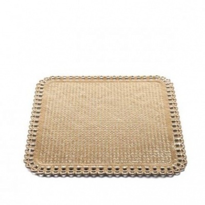 PRATO CARTÃO DOURADO 11X11CM